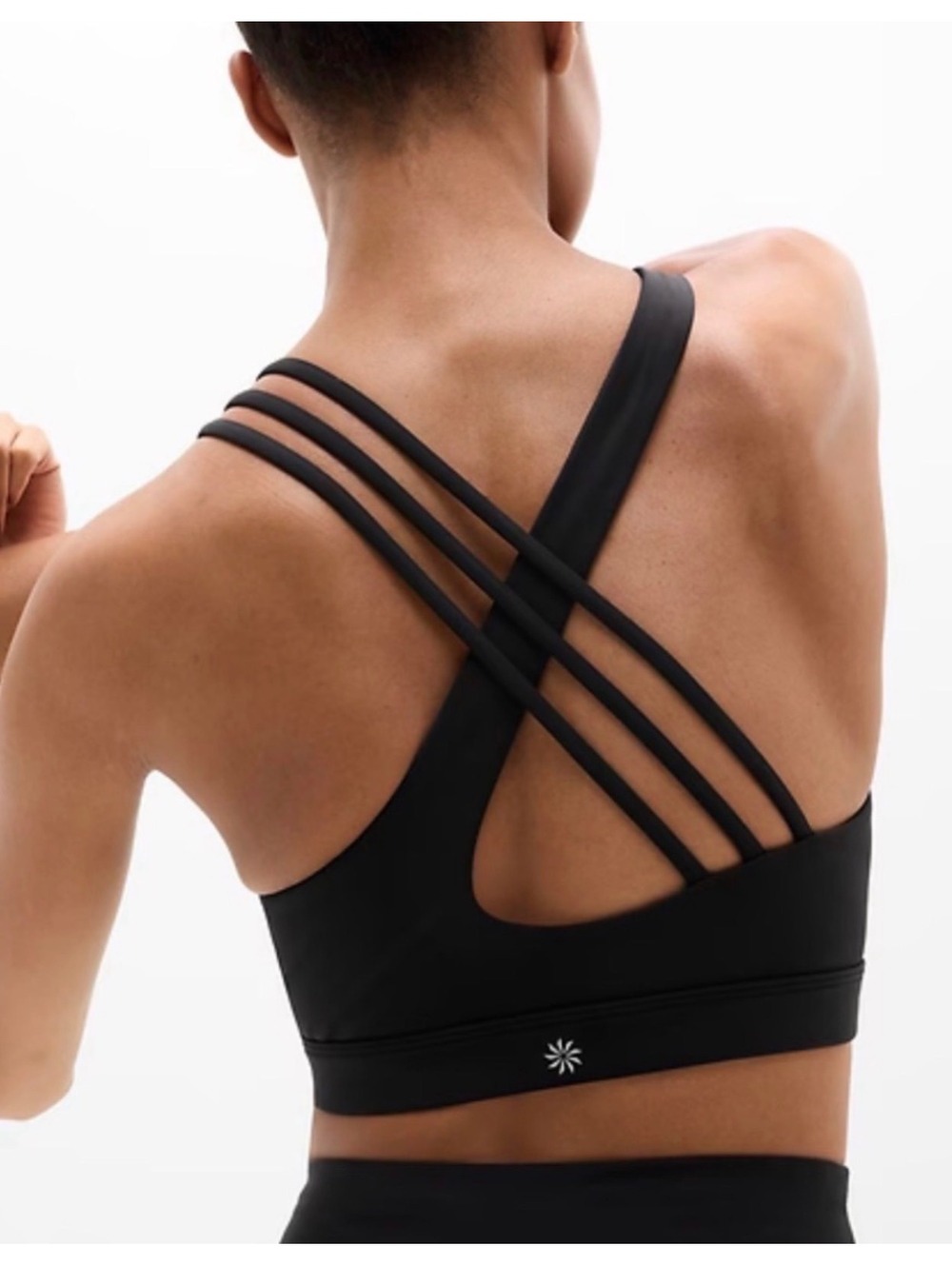 Athleta Train Free Sports Bra Black Size Medium